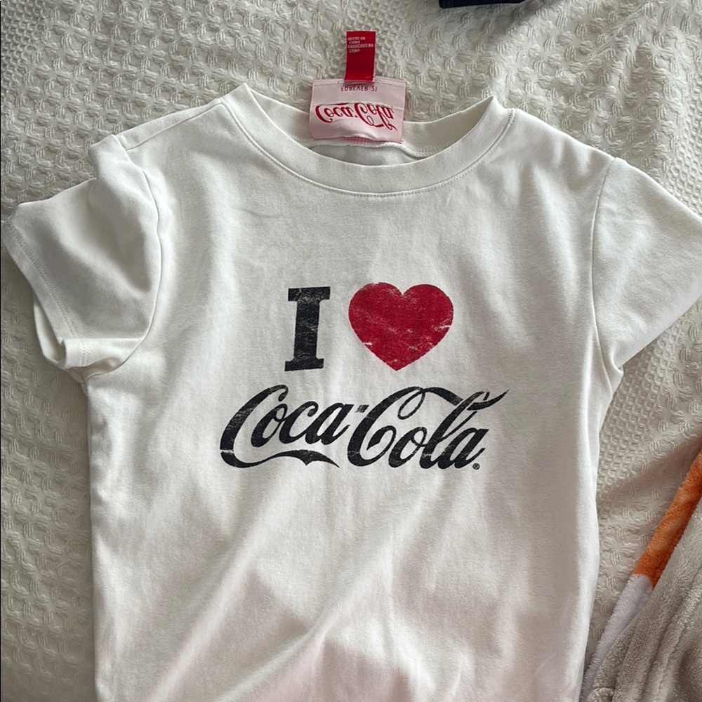 Coca Cola White and Red Short Sleeve Tee